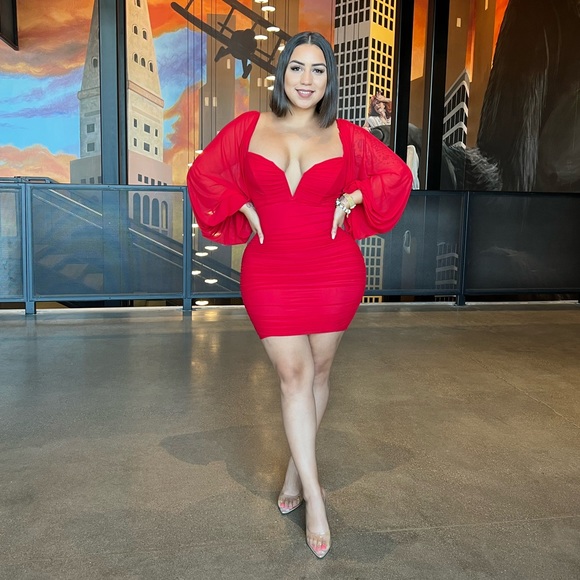 ❌SOLD OUT❌ Red Mini Dress - Picture 4 of 4